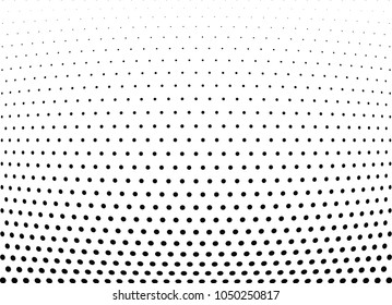 Abstract halftone wave dotted background. Halftone twisted grunge pattern, dot, circle.  Vector modern optical halftone pop art texture for poster, business card, cover, label mock-up, sticker layout