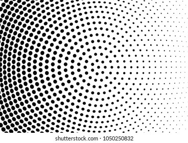 Abstract halftone wave dotted background. Halftone twisted grunge pattern, dot, circle.  Vector modern optical halftone pop art texture for poster, business card, cover, label mock-up, sticker layout