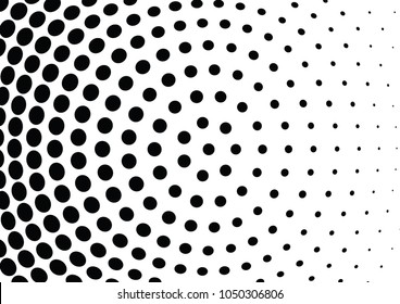 Abstract halftone wave dotted background. Halftone twisted grunge pattern, dot, circle.  Vector modern optical halftone pop art texture for poster, business card, cover, label mock-up, sticker layout