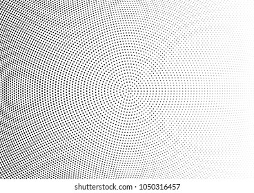 Abstract halftone wave dotted background. Halftone twisted grunge pattern, dot, circle.  Vector modern optical halftone pop art texture for poster, business card, cover, label mock-up, sticker layout