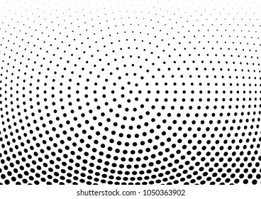 Abstract halftone wave dotted background. Halftone twisted grunge pattern, dot, circle.  Vector modern optical halftone pop art texture for poster, business card, cover, label mock-up, sticker layout