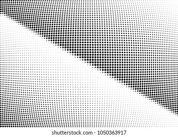 Abstract halftone wave dotted background. Halftone twisted grunge pattern, dot, circle.  Vector modern optical halftone pop art texture for poster, business card, cover, label mock-up, sticker layout