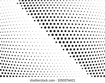 Abstract halftone wave dotted background. Halftone twisted grunge pattern, dot, circle.  Vector modern optical halftone pop art texture for poster, business card, cover, label mock-up, sticker layout