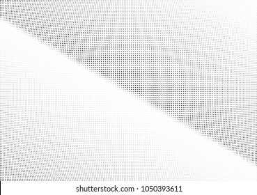 Abstract halftone wave dotted background. Halftone twisted grunge pattern, dot, circle.  Vector modern optical halftone pop art texture for poster, business card, cover, label mock-up, sticker layout