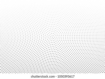 Abstract halftone wave dotted background. Halftone twisted grunge pattern, dot, circle.  Vector modern optical halftone pop art texture for poster, business card, cover, label mock-up, sticker layout