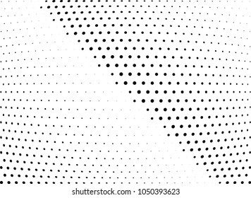 Abstract halftone wave dotted background. Halftone twisted grunge pattern, dot, circle.  Vector modern optical halftone pop art texture for poster, business card, cover, label mock-up, sticker layout