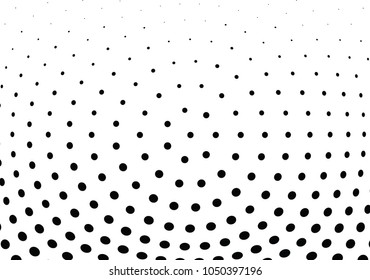 Abstract halftone wave dotted background. Halftone twisted grunge pattern, dot, circle.  Vector modern optical halftone pop art texture for poster, business card, cover, label mock-up, sticker layout