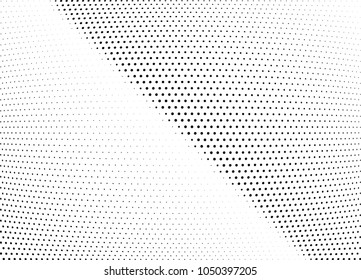 Abstract halftone wave dotted background. Halftone twisted grunge pattern, dot, circle.  Vector modern optical halftone pop art texture for poster, business card, cover, label mock-up, sticker layout
