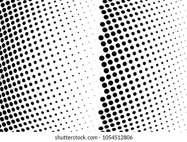 Abstract halftone wave dotted background. Halftone twisted grunge pattern, dot, circle.  Vector modern optical halftone pop art texture for poster, business card, cover, label mock-up, sticker layout