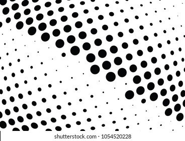 Abstract halftone wave dotted background. Halftone twisted grunge pattern, dot, circle.  Vector modern optical halftone pop art texture for poster, business card, cover, label mock-up, sticker layout