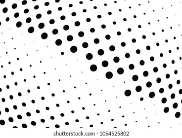 Abstract halftone wave dotted background. Halftone twisted grunge pattern, dot, circle.  Vector modern optical halftone pop art texture for poster, business card, cover, label mock-up, sticker layout