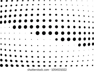 Abstract halftone wave dotted background. Halftone twisted grunge pattern, dot, circle.  Vector modern optical halftone pop art texture for poster, business card, cover, label mock-up, sticker layout
