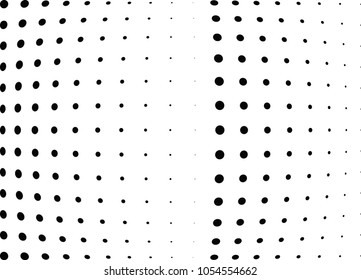 Abstract halftone wave dotted background. Halftone twisted grunge pattern, dot, circle.  Vector modern optical halftone pop art texture for poster, business card, cover, label mock-up, sticker layout