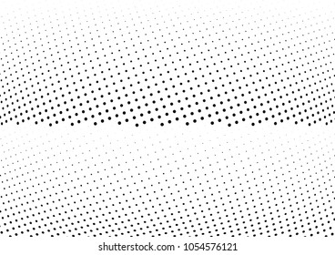 Abstract halftone wave dotted background. Halftone twisted grunge pattern, dot, circle.  Vector modern optical halftone pop art texture for poster, business card, cover, label mock-up, sticker layout