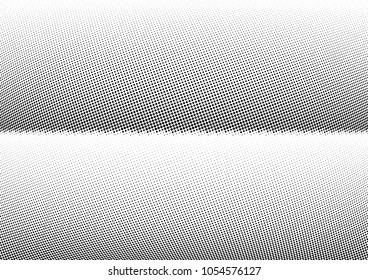 Abstract halftone wave dotted background. Halftone twisted grunge pattern, dot, circle.  Vector modern optical halftone pop art texture for poster, business card, cover, label mock-up, sticker layout