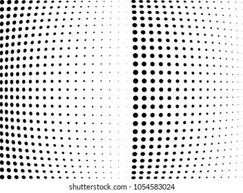 Abstract halftone wave dotted background. Halftone twisted grunge pattern, dot, circle.  Vector modern optical halftone pop art texture for poster, business card, cover, label mock-up, sticker layout