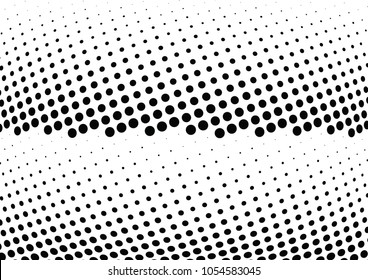 Abstract halftone wave dotted background. Halftone twisted grunge pattern, dot, circle.  Vector modern optical halftone pop art texture for poster, business card, cover, label mock-up, sticker layout