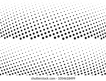 Abstract halftone wave dotted background. Halftone twisted grunge pattern, dot, circle.  Vector modern optical halftone pop art texture for poster, business card, cover, label mock-up, sticker layout