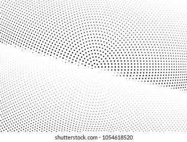 Abstract halftone wave dotted background. Halftone twisted grunge pattern, dot, circle.  Vector modern optical halftone pop art texture for poster, business card, cover, label mock-up, sticker layout