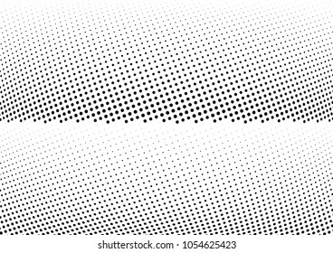 Abstract halftone wave dotted background. Halftone twisted grunge pattern, dot, circle.  Vector modern optical halftone pop art texture for poster, business card, cover, label mock-up, sticker layout