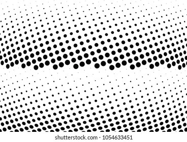 Abstract halftone wave dotted background. Halftone twisted grunge pattern, dot, circle.  Vector modern optical halftone pop art texture for poster, business card, cover, label mock-up, sticker layout