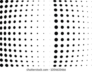 Abstract halftone wave dotted background. Halftone twisted grunge pattern, dot, circle.  Vector modern optical halftone pop art texture for poster, business card, cover, label mock-up, sticker layout