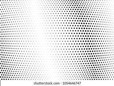 Abstract halftone wave dotted background. Halftone twisted grunge pattern, dot, circle.  Vector modern optical halftone pop art texture for poster, business card, cover, label mock-up, sticker layout