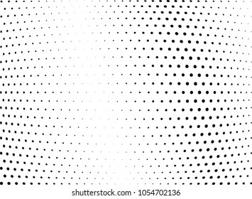 Abstract halftone wave dotted background. Halftone twisted grunge pattern, dot, circle.  Vector modern optical halftone pop art texture for poster, business card, cover, label mock-up, sticker layout