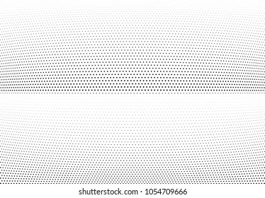 Abstract halftone wave dotted background. Halftone twisted grunge pattern, dot, circle.  Vector modern optical halftone pop art texture for poster, business card, cover, label mock-up, sticker layout