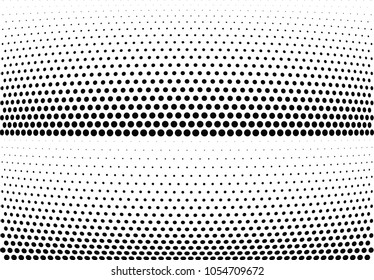 Abstract halftone wave dotted background. Halftone twisted grunge pattern, dot, circle.  Vector modern optical halftone pop art texture for poster, business card, cover, label mock-up, sticker layout
