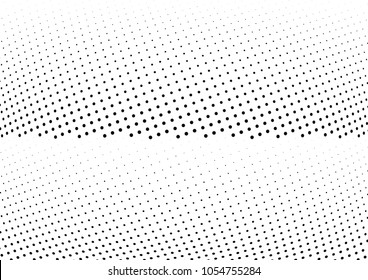 Abstract halftone wave dotted background. Halftone twisted grunge pattern, dot, circle.  Vector modern optical halftone pop art texture for poster, business card, cover, label mock-up, sticker layout
