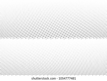 Abstract halftone wave dotted background. Halftone twisted grunge pattern, dot, circle.  Vector modern optical halftone pop art texture for poster, business card, cover, label mock-up, sticker layout