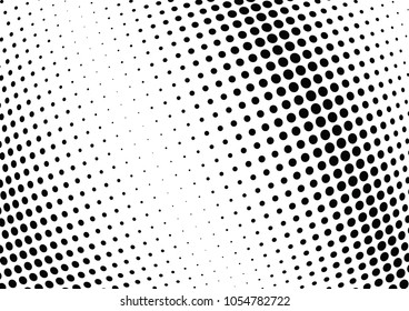 Abstract halftone wave dotted background. Halftone twisted grunge pattern, dot, circle.  Vector modern optical halftone pop art texture for poster, business card, cover, label mock-up, sticker layout
