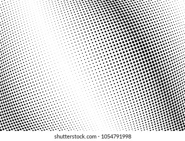 Abstract halftone wave dotted background. Halftone twisted grunge pattern, dot, circle.  Vector modern optical halftone pop art texture for poster, business card, cover, label mock-up, sticker layout