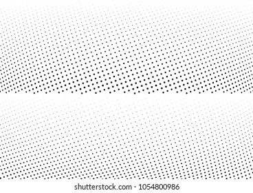 Abstract halftone wave dotted background. Halftone twisted grunge pattern, dot, circle.  Vector modern optical halftone pop art texture for poster, business card, cover, label mock-up, sticker layout