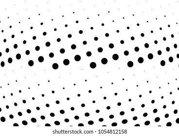 Abstract halftone wave dotted background. Halftone twisted grunge pattern, dot, circle.  Vector modern optical halftone pop art texture for poster, business card, cover, label mock-up, sticker layout
