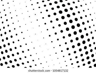 Abstract halftone wave dotted background. Halftone twisted grunge pattern, dot, circle.  Vector modern optical halftone pop art texture for poster, business card, cover, label mock-up, sticker layout