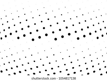 Abstract halftone wave dotted background. Halftone twisted grunge pattern, dot, circle.  Vector modern optical halftone pop art texture for poster, business card, cover, label mock-up, sticker layout