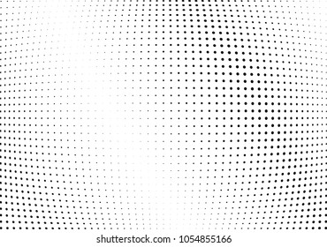 Abstract halftone wave dotted background. Halftone twisted grunge pattern, dot, circle.  Vector modern optical halftone pop art texture for poster, business card, cover, label mock-up, sticker layout