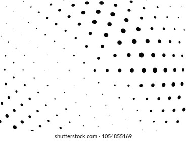 Abstract halftone wave dotted background. Halftone twisted grunge pattern, dot, circle.  Vector modern optical halftone pop art texture for poster, business card, cover, label mock-up, sticker layout