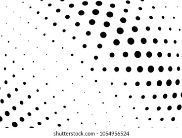 Abstract halftone wave dotted background. Halftone twisted grunge pattern, dot, circle.  Vector modern optical halftone pop art texture for poster, business card, cover, label mock-up, sticker layout