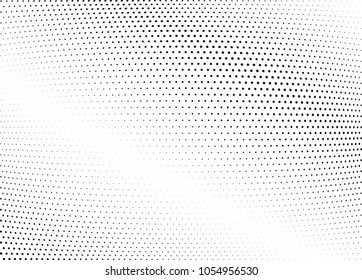 Abstract halftone wave dotted background. Halftone twisted grunge pattern, dot, circle.  Vector modern optical halftone pop art texture for poster, business card, cover, label mock-up, sticker layout