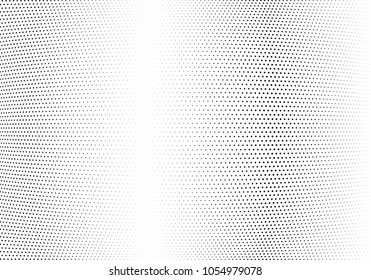 Abstract halftone wave dotted background. Halftone twisted grunge pattern, dot, circle.  Vector modern optical halftone pop art texture for poster, business card, cover, label mock-up, sticker layout