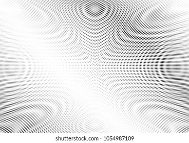 Abstract halftone wave dotted background. Halftone twisted grunge pattern, dot, circle.  Vector modern optical halftone pop art texture for poster, business card, cover, label mock-up, sticker layout