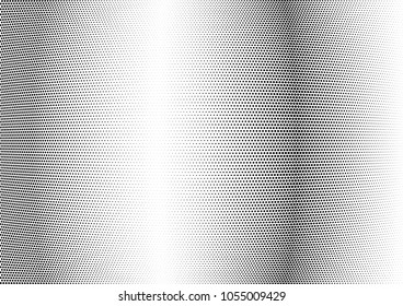 Abstract halftone wave dotted background. Halftone twisted grunge pattern, dot, circle.  Vector modern optical halftone pop art texture for poster, business card, cover, label mock-up, sticker layout