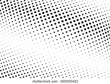 Abstract halftone wave dotted background. Halftone twisted grunge pattern, dot, circle.  Vector modern optical halftone pop art texture for poster, business card, cover, label mock-up, sticker layout