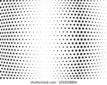 Abstract halftone wave dotted background. Halftone twisted grunge pattern, dot, circle.  Vector modern optical halftone pop art texture for poster, business card, cover, label mock-up, sticker layout