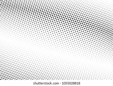 Abstract halftone wave dotted background. Halftone twisted grunge pattern, dot, circle.  Vector modern optical halftone pop art texture for poster, business card, cover, label mock-up, sticker layout
