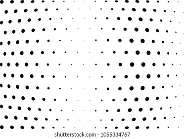 Abstract halftone wave dotted background. Halftone twisted grunge pattern, dot, circle.  Vector modern optical halftone pop art texture for poster, business card, cover, label mock-up, sticker layout