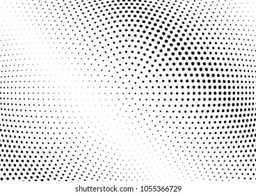 Abstract halftone wave dotted background. Halftone twisted grunge pattern, dot, circle.  Vector modern optical halftone pop art texture for poster, business card, cover, label mock-up, sticker layout